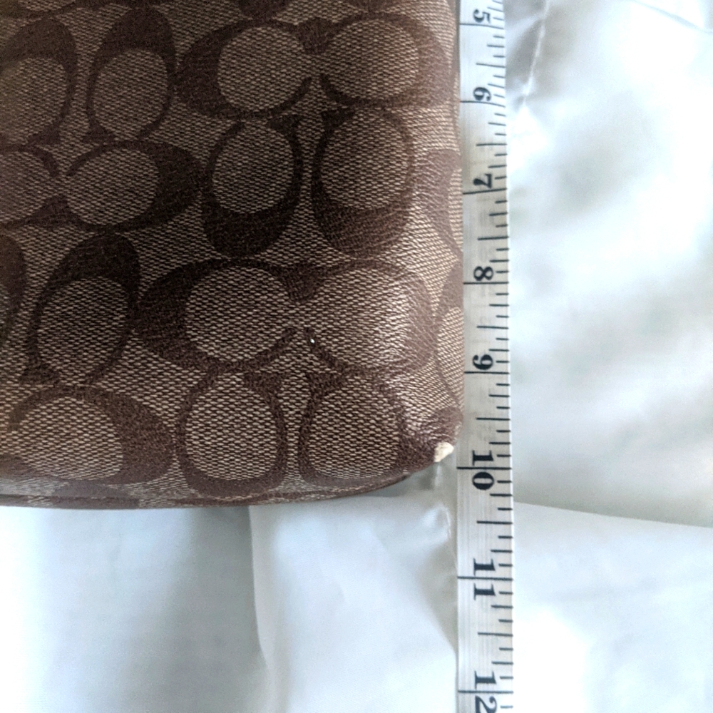 Coach Signature Zip File Crossbody Purse - Picture 10 of 13